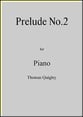 Prelude No.2 (Piano) piano sheet music cover